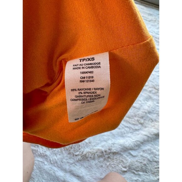 Garage Women's Bright Orange Spaghetti Strap Cropped Top Soft Breathable XS - Picture 3 of 6